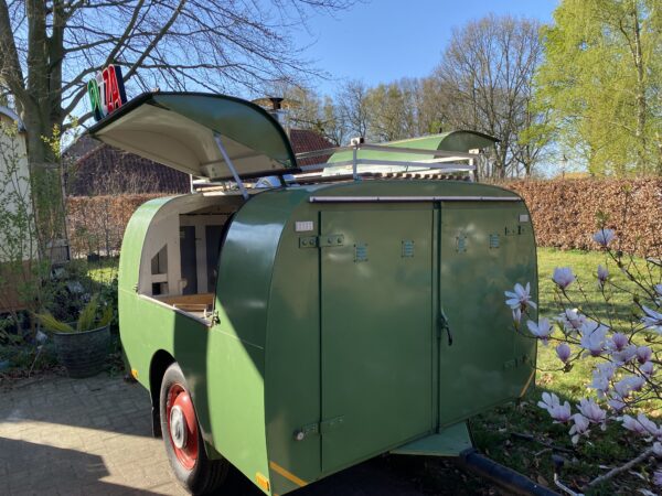 Brandweer pizza trailer uit 1955 Pizza oven met BEEK Grande MULTIFUEL - Afbeelding 3